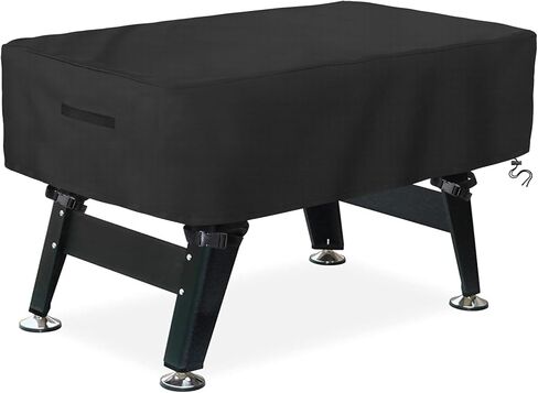 ايه كيه فيت غطاء طاولة كرة القدم، غطاء طاولة كرة قدم مقاوم للماء، مقاوم للرياح والغبار، حماية من الاشعة فوق البنفسجية، غطاء طاولة لكرسي القهوة في الفناء الخارجي / الداخلي/غرفة الالعاب (اسود) in Kuwait