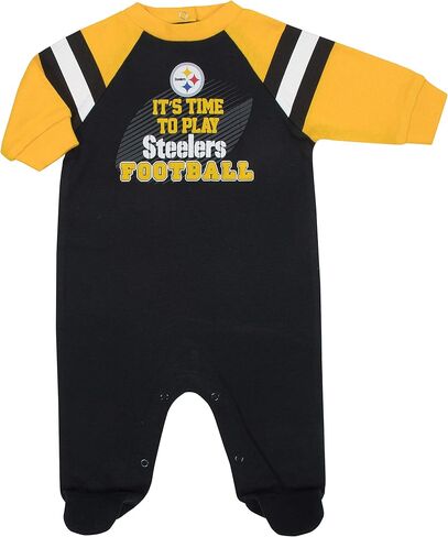 Gerber Unisex Baby Baby Boys NFL Footed Sleep and Play, Team Color, 6-9 Months in Kuwait
