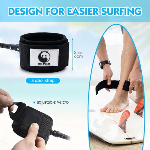 أحزمة زمام رفيعة بتصميم باندا فاخرة على شكل لوح التزلج، أحزمة قدم لوح التزلج، أساور كاحل سريعة الفك وخفيفة الوزن، بدون خياطة، للوحات الطويلة وألواح الوقوف in Kuwait