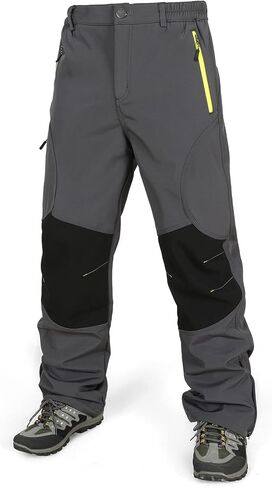Mens Ski Snow Waterproof Softshell Outdoor Hiking Velour Lined with Zipper Bottom Leg in Saudi Arabia