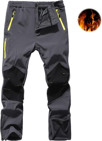 Mens Ski Snow Waterproof Softshell Outdoor Hiking Velour Lined with Zipper Bottom Leg in Saudi Arabia