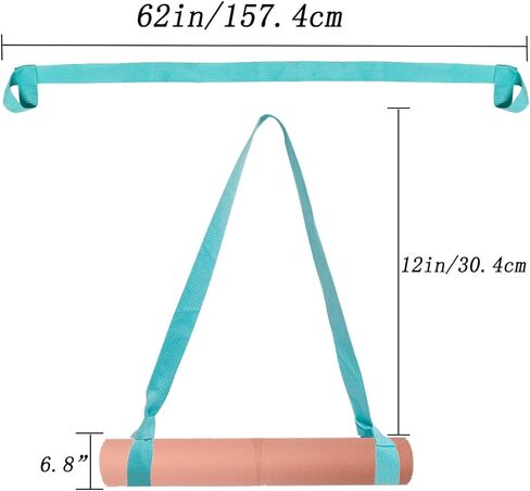 Tenalleys 1Pcs Adjustable Yoga Mat Strap Multi-Purpose Straps Easy-Cinch Yoga Mat Sling in Kuwait
