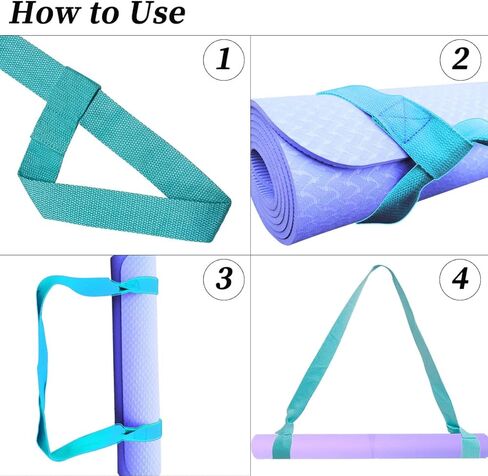 Tenalleys 1Pcs Adjustable Yoga Mat Strap Multi-Purpose Straps Easy-Cinch Yoga Mat Sling in Kuwait