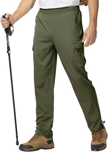 BGOWATU Hiking Pants for Men, Water Resistant Stretch Cargo Pants, Lightweight Quick Dry Outdoor Fishing Pants in Saudi Arabia