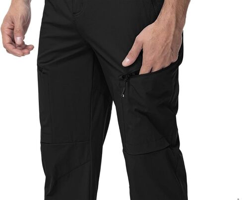 YSENTO Men's Cargo Hiking Pants Water Resistant 5 Zipper Pockets Ripstop 4-Way Stretchy Quick Dry Work Pants in Kuwait