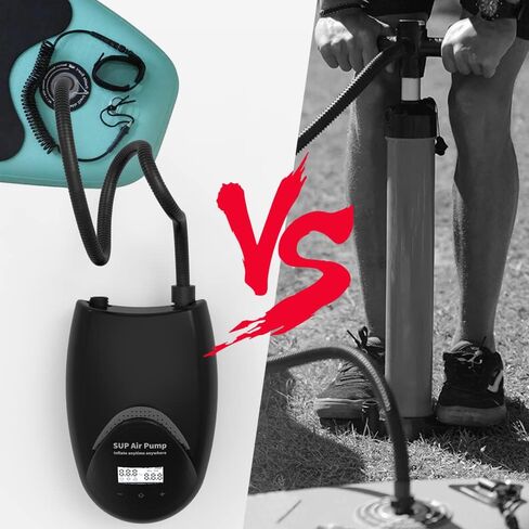 مضخة هواء TONSIM 20PSI SUP، موصل سيارة قابل لإعادة الشحن / 12 فولت تيار مستمر، تضخم مزدوج المرحلة وميزة الإيقاف التلقائي، وظيفة الانكماش، مضخة هواء للوحة التجديف الوقوف، قوارب الكاياك، قارب قابل للنفخ in Kuwait