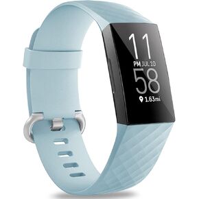 أساور Hamile متوافقة مع Fitbit Charge 4 / Fitbit Charge 3 / Fitbit Charge 3 SE، حزام ساعة بديل مقاوم للماء للياقة البدنية وسوار معصم رياضي للنساء والرجال، مقاس كبير، أسود in Kuwait