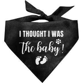 I Thought I was The Baby Dog Bandana, Dog Bandana, Dog Scarf Accessories, Dog Triangle Scarf, Dog Bandana for Small Medium Large Dog, Pregnancy Announcement Dog Bandana, Dog Bandana Pet Scarf (B40)