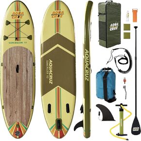 Aqua Cruz Inflatable Stand Up Paddleboards, Durable ISUP with Accessories, Premium Non-Slip Deck Perfect for Outdoor Water Sports & Paddleboard Yoga - Multiple Sizes in Kuwait