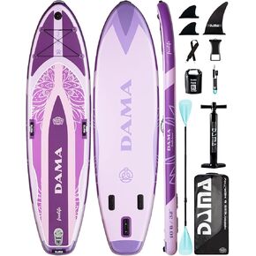 DAMA Premium Yoga&Pets Inflatable Stand Up Paddle Board, 33" Extra Wide Sup Board for Adult on Water, 330lbs Yoga Boardd with Durable SUP Accessories & Carry Bag in Kuwait