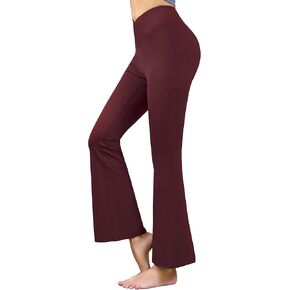 Homma Women Flare Yoga Pants Crossover Bootcut Workout Leggings Soft High Waisted Tummy Control Activewear Leggings