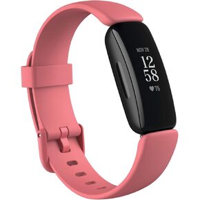 جهاز تتبع الصحة واللياقة البدنية Fitbit Inspire 2 مع نسخة تجريبية مجانية لمدة عام، ومعدل ضربات القلب على مدار الساعة طوال أيام الأسبوع، أسود/أسود، مقاس واحد (يتضمن نطاقات S وL) (متجدد) in Kuwait