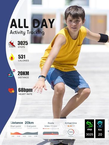 ساعة ديجيهوت للياقة البدنية للأطفال للأعمار من 5 إلى 16 عامًا، ساعة ذكية لتتبع الأنشطة للأطفال مع تتبع النوم، 11 وضعًا رياضيًا لتتبع اللياقة البدنية مع عداد الخطى والسعرات الحرارية والمنبه in Kuwait
