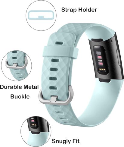 أساور Hamile متوافقة مع Fitbit Charge 4 / Fitbit Charge 3 / Fitbit Charge 3 SE، حزام ساعة بديل مقاوم للماء للياقة البدنية وسوار معصم رياضي للنساء والرجال، مقاس كبير، أسود in Kuwait