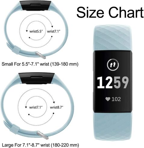 أساور Hamile متوافقة مع Fitbit Charge 4 / Fitbit Charge 3 / Fitbit Charge 3 SE، حزام ساعة بديل مقاوم للماء للياقة البدنية وسوار معصم رياضي للنساء والرجال، مقاس كبير، أسود in Kuwait