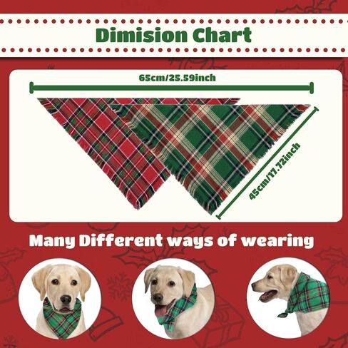 2PCS Fall Dog Bandana, Thanksgiving Dog Bandanas, Autumn Reversible Washable Plaid Triangle Bibs Scarf for Small Medium Large Pets Dogs Cats in Saudi Arabia