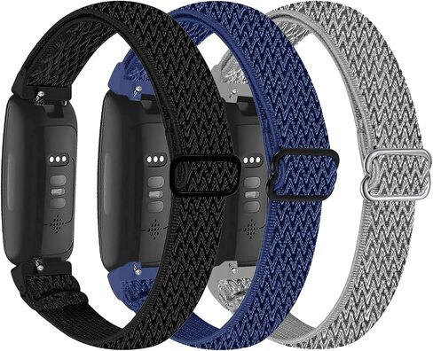 3 قطع من أربطة النايلون المرنة المتوافقة مع Fitbit Inspire 3/Inspire 2/Inspire HR/Inspire/Ace 3/Ace 2، حزام معصم رياضي بحلقة من النايلون قابل للتنفس وقابل للتمدد للنساء والرجال in Kuwait