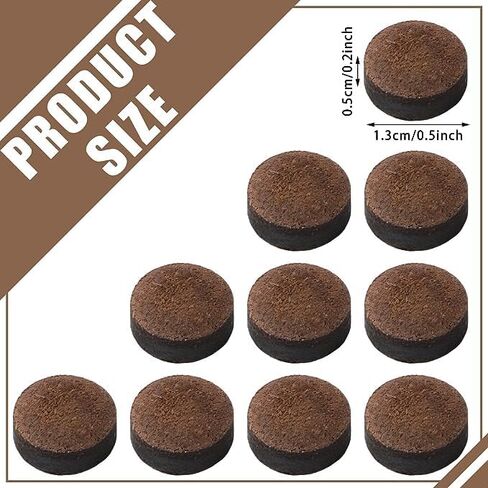 20 قطعة من اطراف عصا البلياردو من تاكباك، مجموعة رؤوس بديلة لعصا البلياردو مقاس 13 ملم مع صندوق تخزين لعصا البلياردو والسنوكر (جلد، بني) in Kuwait