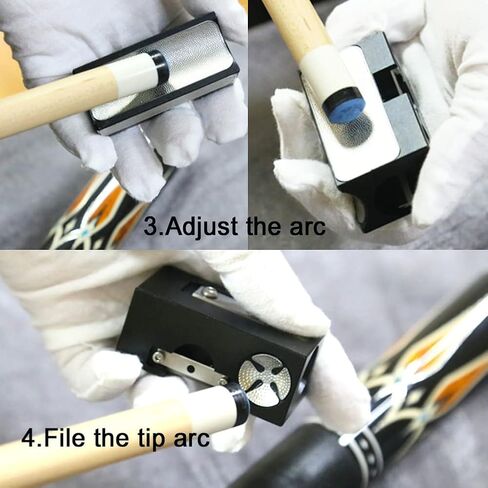 CUEELF Pool Cue Tip Shaper One-Stop Billiard Repair Tool All in1 6in1 in Kuwait