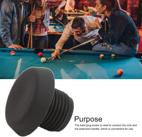 Pool Cue Bottom Cover, Falling Resistance Anti Collision Billiard Cue Bottom Rubber Plug for Billiards Club in Saudi Arabia