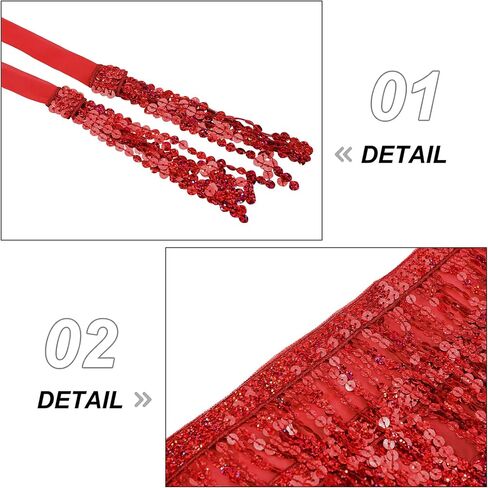 Durio Belly Dance Skirt Tassel Fringe Rave Skirt Party Sequin Tassel Skirt Belly Hip Scarf Festival Outfits for Women in Kuwait