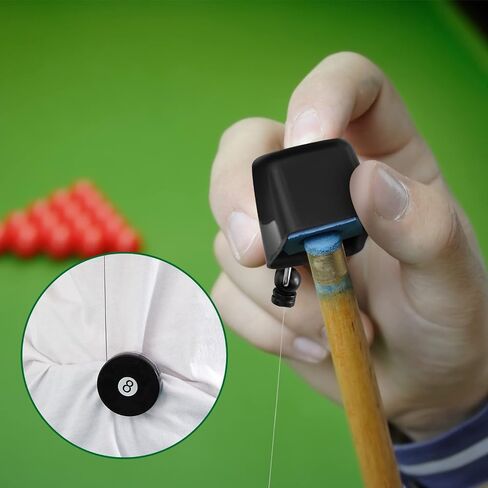 Wettarn 2 Pcs Billiard Pool Cue Chalk Holder and 8 Pcs Pool Chalk Cubes Set Snooker Retractable Drawing Belt Clip Pool Chalk Holder Pool Cue Chalk Snooker Practical Tool for Table Billiards in Saudi Arabia