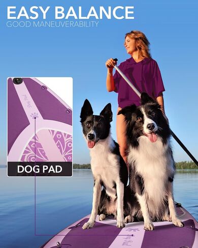 DAMA Premium Yoga&Pets Inflatable Stand Up Paddle Board, 33" Extra Wide Sup Board for Adult on Water, 330lbs Yoga Boardd with Durable SUP Accessories & Carry Bag in Kuwait
