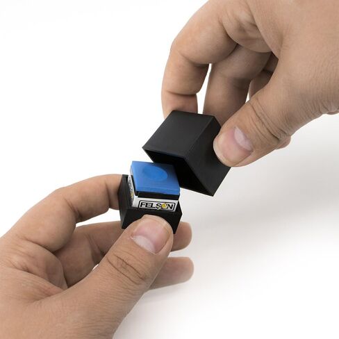 Felson Billiard Supplies Magnetic Pool Cue Chalk Holder with Bicast Leather Belt Clip – Pool Stick Precision Tool, Billiards Accessories in Kuwait