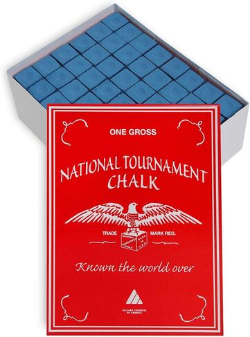 Silver Cup National Tournament Pool cue Billiard Premium Chalk - ONE Gross - 144 PCS - Blue in Saudi Arabia