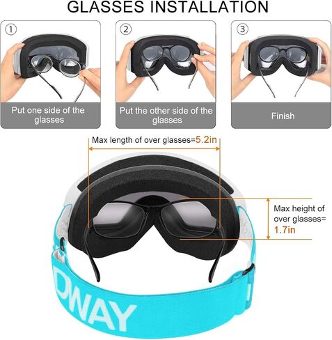 findway Kids Ski Goggles, Kids Snow Snowboard Goggles for Boys Girls Youth OTG in Kuwait