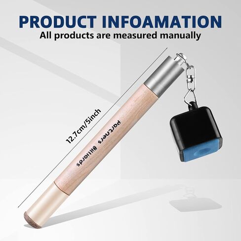 حامل طباشير حمام السباحة من GOTIDA للبلياردو: 2 عبوة 2 في 1 حامل طباشير، جيب عصا حوض السباحة مع 6 قطع مكعبات طباشير حمام السباحة، حامل طباشير عصا حمام السباحة لضرب الكرات الدقيقة in Kuwait