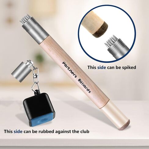 حامل طباشير حمام السباحة من GOTIDA للبلياردو: 2 عبوة 2 في 1 حامل طباشير، جيب عصا حوض السباحة مع 6 قطع مكعبات طباشير حمام السباحة، حامل طباشير عصا حمام السباحة لضرب الكرات الدقيقة in Kuwait