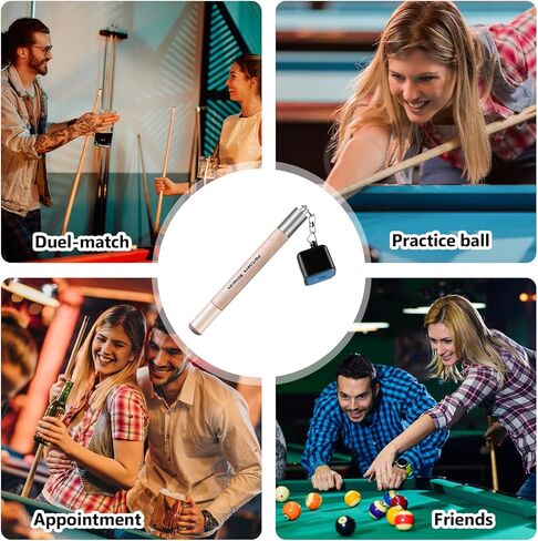 حامل طباشير حمام السباحة من GOTIDA للبلياردو: 2 عبوة 2 في 1 حامل طباشير، جيب عصا حوض السباحة مع 6 قطع مكعبات طباشير حمام السباحة، حامل طباشير عصا حمام السباحة لضرب الكرات الدقيقة in Kuwait