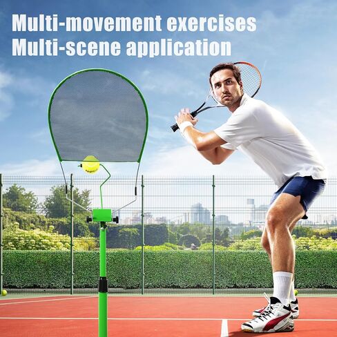piothioh Tennis Topspin Trainer Portable Tennis Trainer Adjustable Height Professional Spinning Tennis Training Equipment Tennis Accessories in Saudi Arabia
