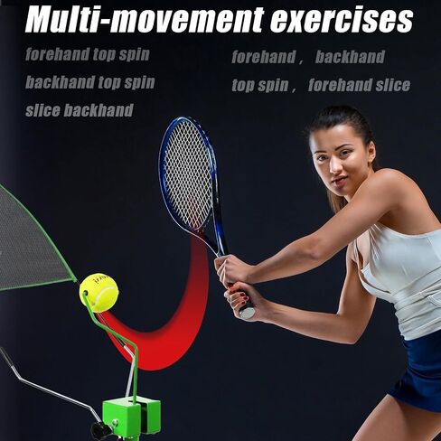 piothioh Tennis Topspin Trainer Portable Tennis Trainer Adjustable Height Professional Spinning Tennis Training Equipment Tennis Accessories in Saudi Arabia