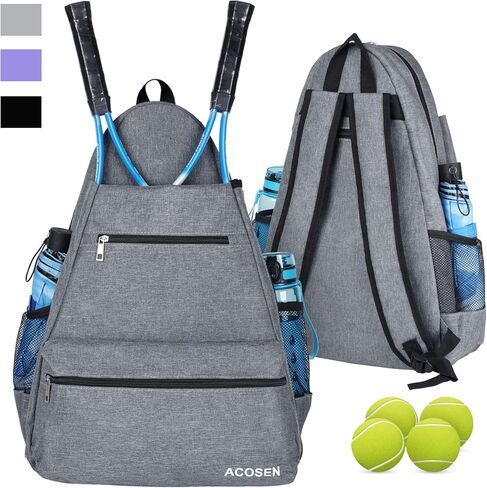 ACOSEN Tennis Bag Tennis Backpack - Large Tennis Bags for Women and Men to Hold Tennis Racket,Pickleball Paddles, Badminton Racquet, Squash Racquet,Balls and Other Accessories in Saudi Arabia
