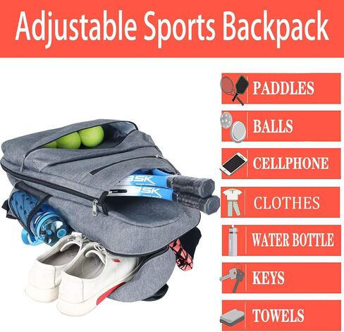 ACOSEN Tennis Bag Tennis Backpack - Large Tennis Bags for Women and Men to Hold Tennis Racket,Pickleball Paddles, Badminton Racquet, Squash Racquet,Balls and Other Accessories in Saudi Arabia