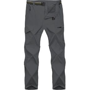 Mens Work Pants Light Weight Cargo Outdoor Breathable with 6 Pockets, Hiking Pants Quick Dry Waterproof Fishing Pants