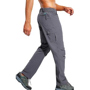 Haimont Mens Hiking Cargo Pants Outdoor Stretch Nylon Travel Pants with 6 Pockets, Lightweight, Water Resistant