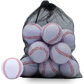 Magicorange Baseball, Foam Baseballs 12 Ball Pack Practice Training Baseballs Unmarked Baseball Soft Toss, Batting, Fielding, Hitting, Pitching