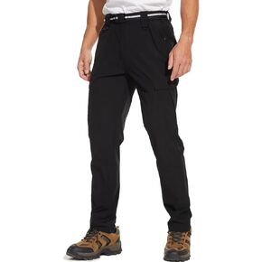Men's Outdoor Hiking Pants, Quick Dry,Waterproof,Lightweight Fit Cargo Work & Fishing Pants with 6 Pockets and Belt