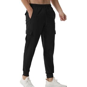 Surenow Men's Lightweight Joggers Pants Quick Dry Cargo Hiking Pants Workout Athletic Pants for Men Casual Outdoor Sweatpants