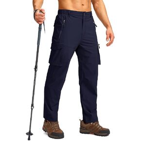 سروال Pudolla الرجالي للمشي لمسافات طويلة، سروال عمل خارجي للرجال بعامل حماية من الأشعة فوق البنفسجية 50+ مع جيوب بسحاب in Kuwait