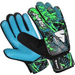 Shaz Soccer Goalkeeper Gloves for Kids Boys Children Youth,Funky Football Goalie Gloves Anti Slip 4mm Latex Palm with Strong Grip & Double Wrist Protection