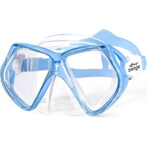 Seago Kids Swim Goggles with Nose Cover Snorkel Mask Scuba Diving Swim Mask Anti-fog Tempered Glass, Panoramic Clear View Silicone Seal Snorkeling Gear Swimming Goggles for Kids 6-14 Boys Girls Youth in Saudi Arabia