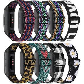 8 PACK Bands Compatible with Fitbit Charge 4 / Charge 3 / Charge 3 SE, Adjustable Replacement Watch Bands Fitness Sport Band Wristband for Women Men in Kuwait