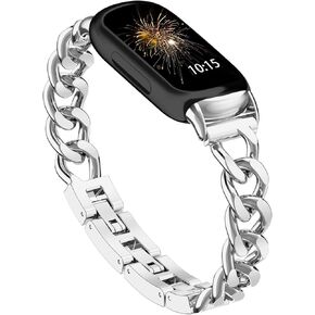 سوار سلسلة معدني من توفيمول متوافق مع سوار فيتبيت انسباير 3، اساور بديلة قابلة للتعديل من الستانلس ستيل لسوار فيتبيت انسباير 3 للنساء والرجال in Kuwait