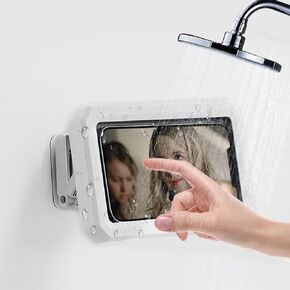 AFARER Shower Phone Holder Waterproof 360° Rotation Adjustable Shower Phone Stand Case Mount, Wall Mirror Bathtub Kitchen Phone Mount Holder Compatible with All Cell Phone in Kuwait