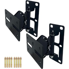 MY-22 Heavy Duty Speaker Wall Mount, Speaker Mount Wall，Speaker Wall Mount Bracket Design for Large Speakers ，Hold up to 100lbs,(2 Packs Black)