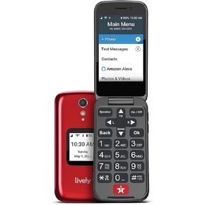 LIVELY Jitterbug Flip2 Cell Phone for Seniors - Red
